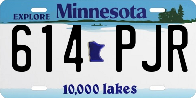 MN license plate 614PJR