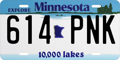 MN license plate 614PNK
