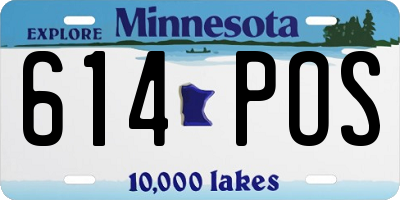 MN license plate 614POS