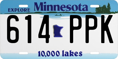 MN license plate 614PPK