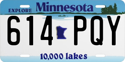 MN license plate 614PQY