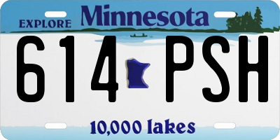 MN license plate 614PSH