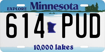 MN license plate 614PUD