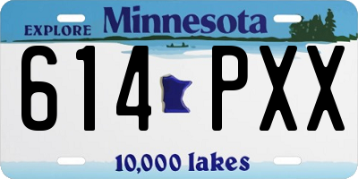 MN license plate 614PXX