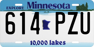 MN license plate 614PZU