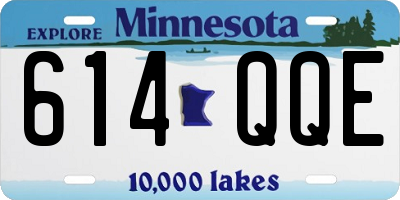 MN license plate 614QQE