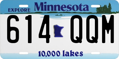 MN license plate 614QQM