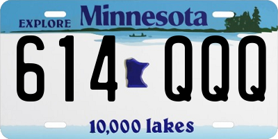 MN license plate 614QQQ
