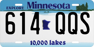 MN license plate 614QQS