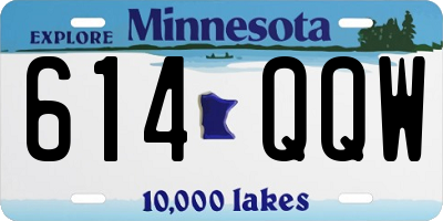 MN license plate 614QQW