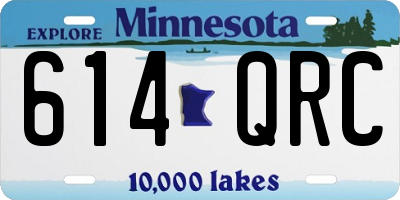 MN license plate 614QRC