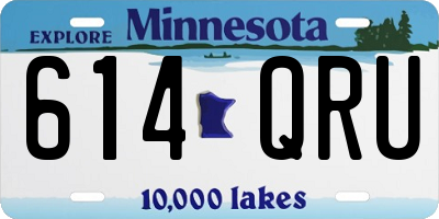 MN license plate 614QRU