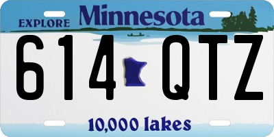 MN license plate 614QTZ