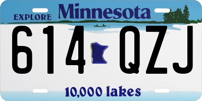MN license plate 614QZJ