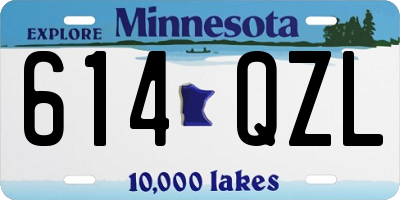 MN license plate 614QZL