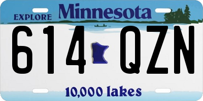 MN license plate 614QZN