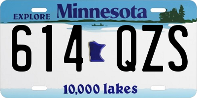 MN license plate 614QZS