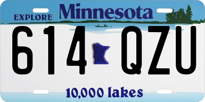 MN license plate 614QZU