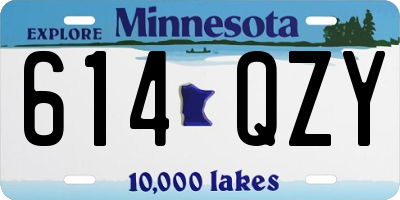 MN license plate 614QZY