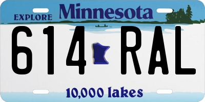 MN license plate 614RAL