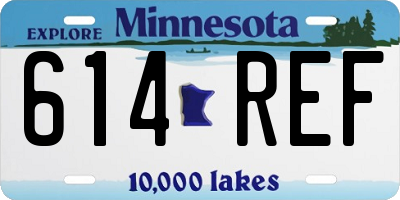 MN license plate 614REF