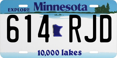 MN license plate 614RJD