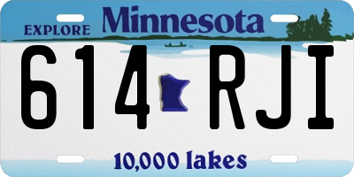 MN license plate 614RJI