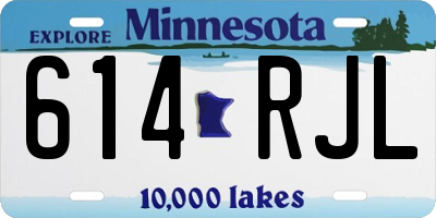 MN license plate 614RJL