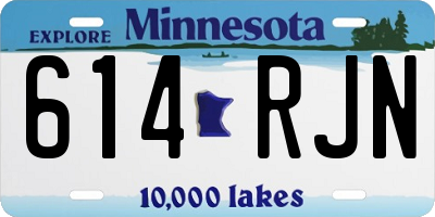 MN license plate 614RJN
