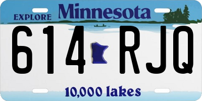 MN license plate 614RJQ