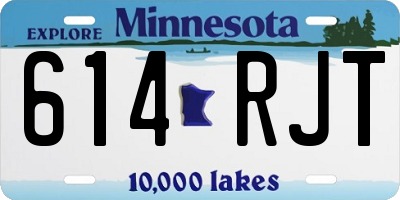 MN license plate 614RJT