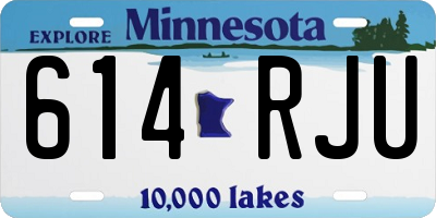 MN license plate 614RJU