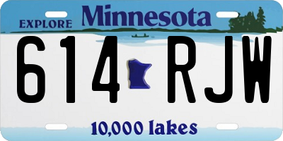 MN license plate 614RJW