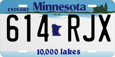 MN license plate 614RJX