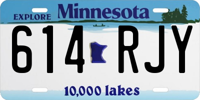MN license plate 614RJY