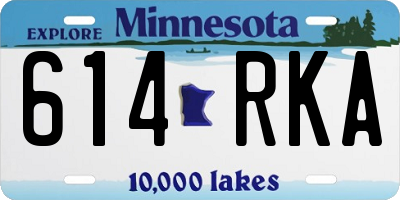 MN license plate 614RKA