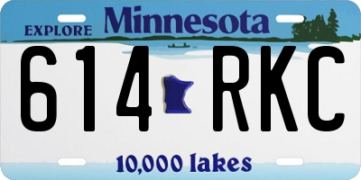 MN license plate 614RKC