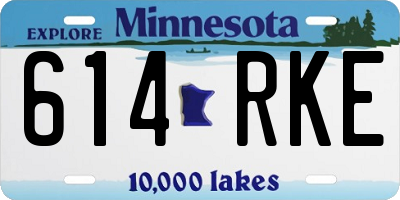 MN license plate 614RKE