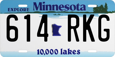 MN license plate 614RKG