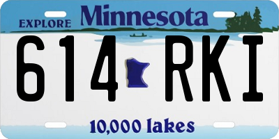 MN license plate 614RKI