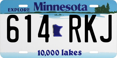 MN license plate 614RKJ