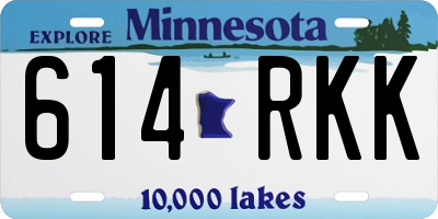 MN license plate 614RKK