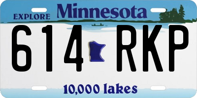MN license plate 614RKP