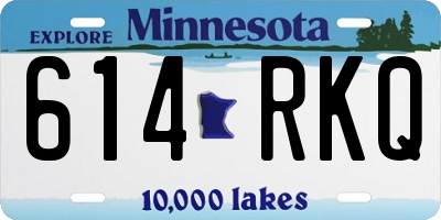 MN license plate 614RKQ