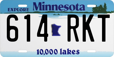 MN license plate 614RKT