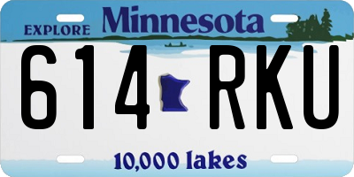 MN license plate 614RKU