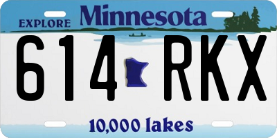 MN license plate 614RKX