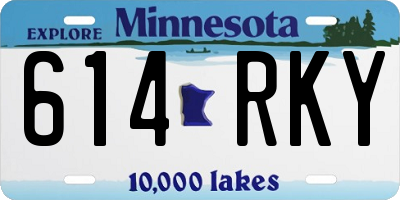 MN license plate 614RKY