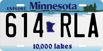 MN license plate 614RLA