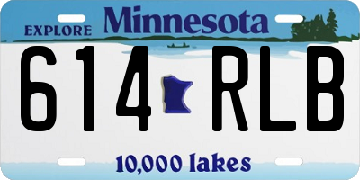 MN license plate 614RLB